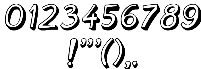 Cartoonish Italic Font OTHER CHARS