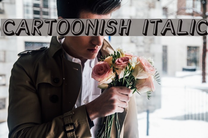 Cartoonish Italic Font examples