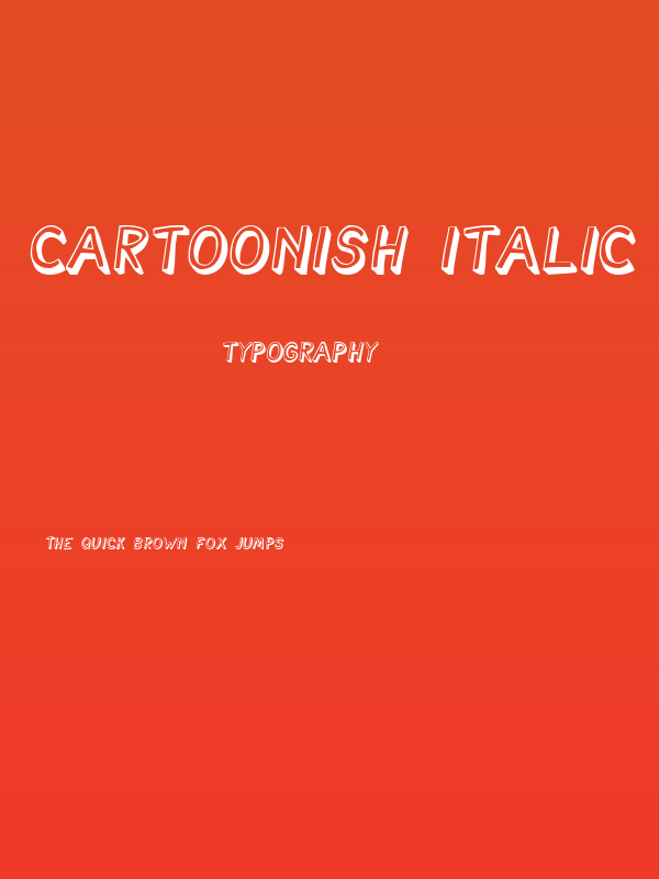 Cartoonish Italic Poster