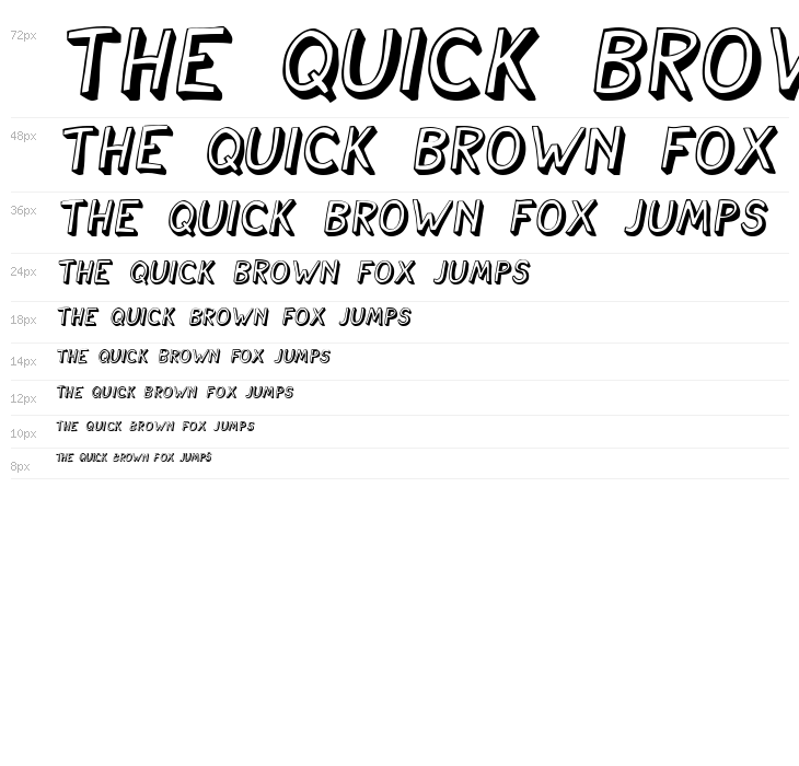 Cartoonish Italic Waterfall