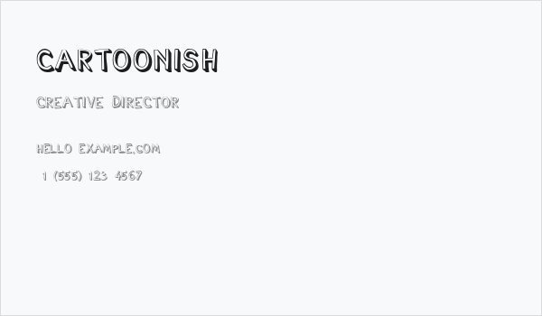 Cartoonish Business Card