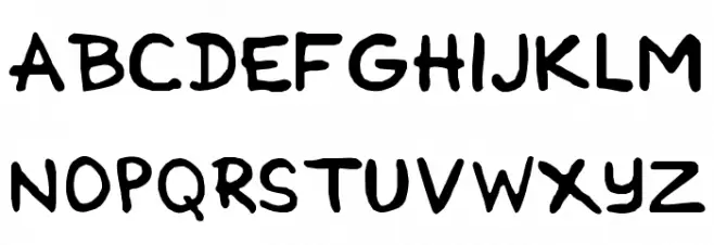 Cartoonist Simple Schriftart Groß