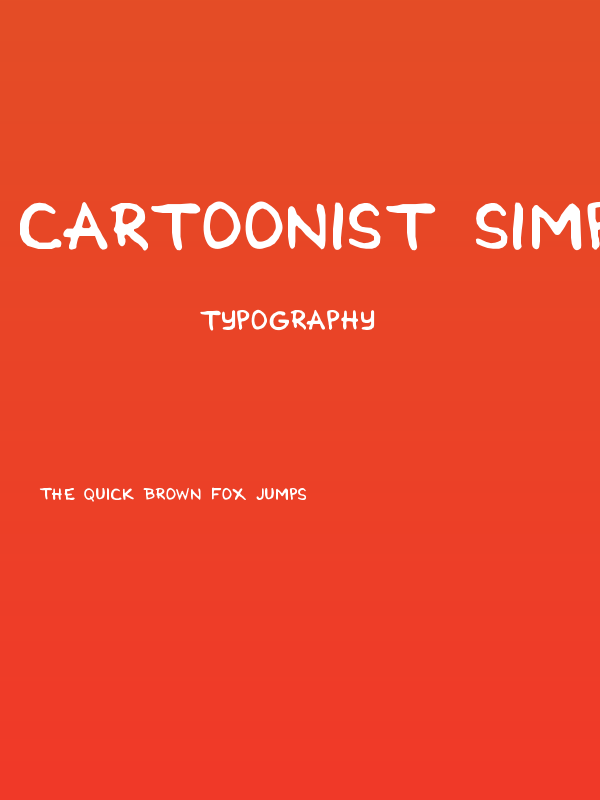 Cartoonist Simple Poster
