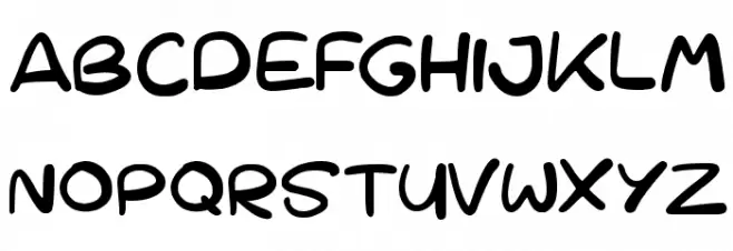Cartoons 123 Font UPPERCASE