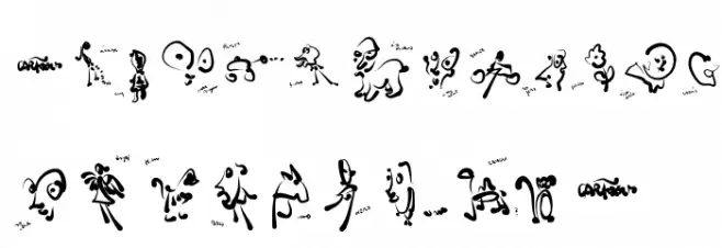 Cartoons Abstract ExtraBlack 字体 大写