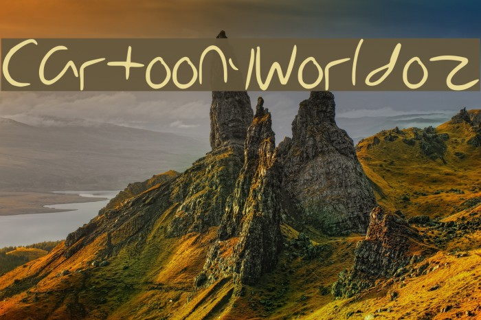 Cartoony_Worldoz Font examples