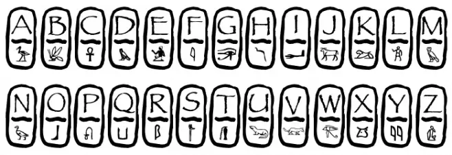 Cartouche Schriftart Groß