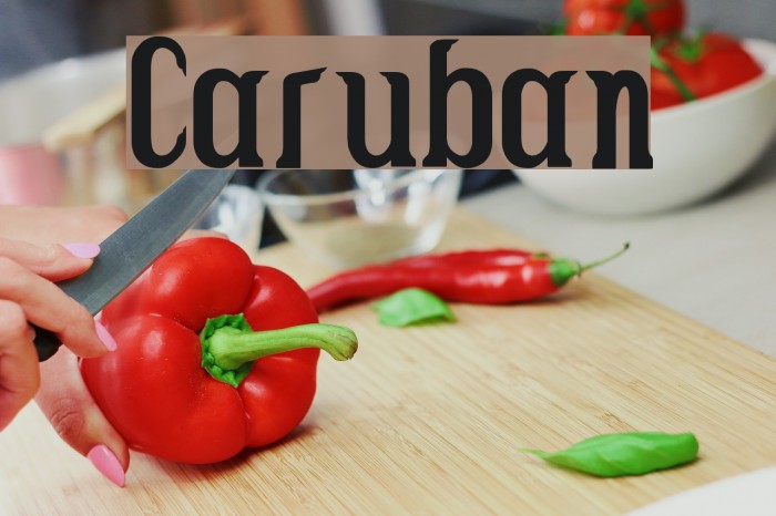 Caruban Font examples