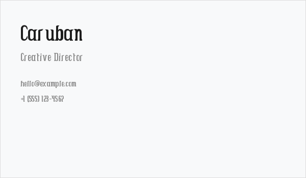 Caruban Business Card