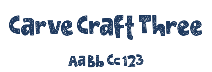 Carve Craft Three Font Preview