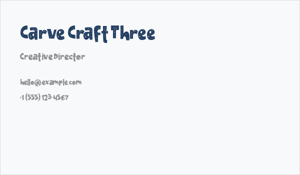 Carve Craft Three Business Card