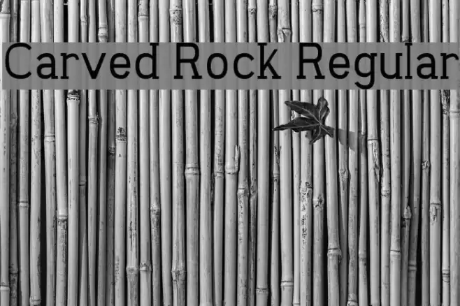 Carved Rock Regular Font examples