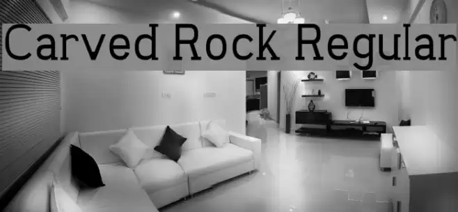 Carved Rock Regular Font examples