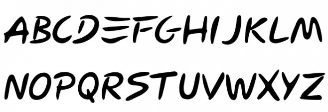 Carybe-Regular フォント 大文字