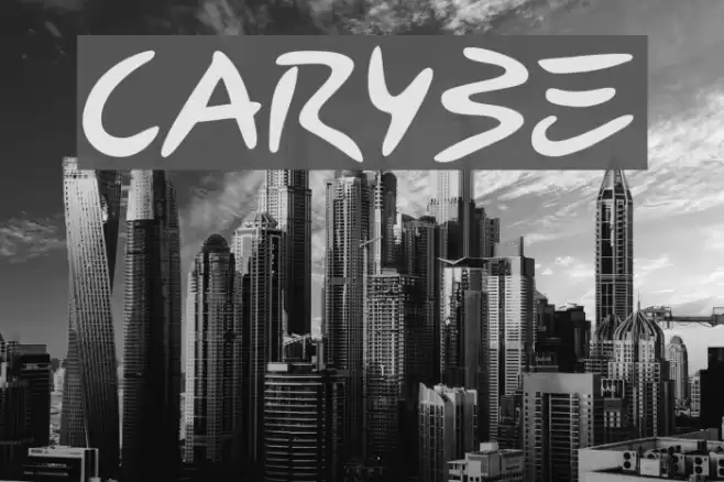 Carybe Font examples