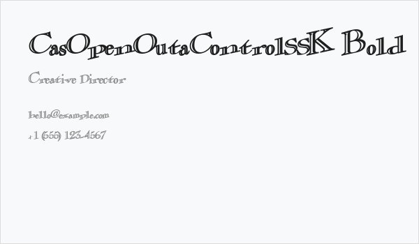 CasOpenOutaControlSSK Bold Business Card