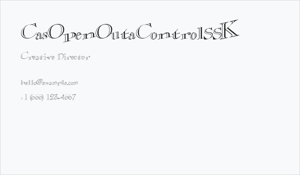 CasOpenOutaControlSSK Business Card