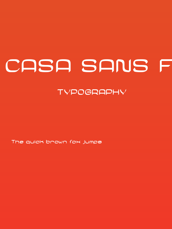 Casa Sans Fettig Bold Poster