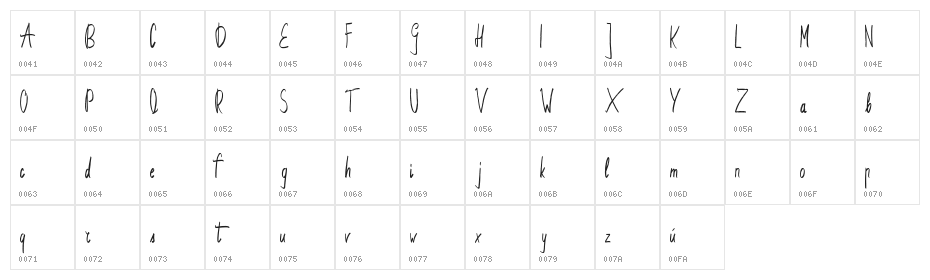 Casa da Musica Regular Character Map