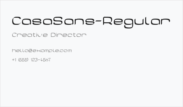 CasaSans-Regular Business Card