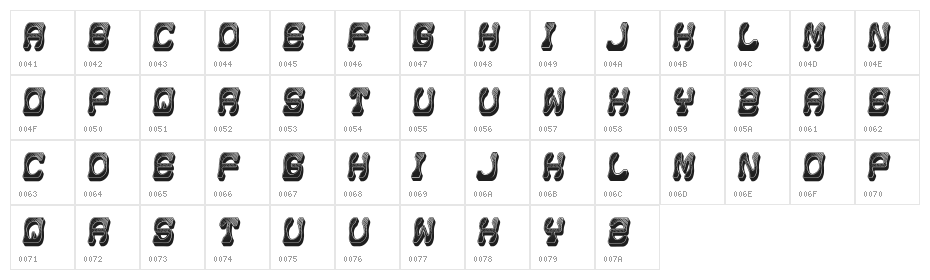 Casablanca Italic Character Map