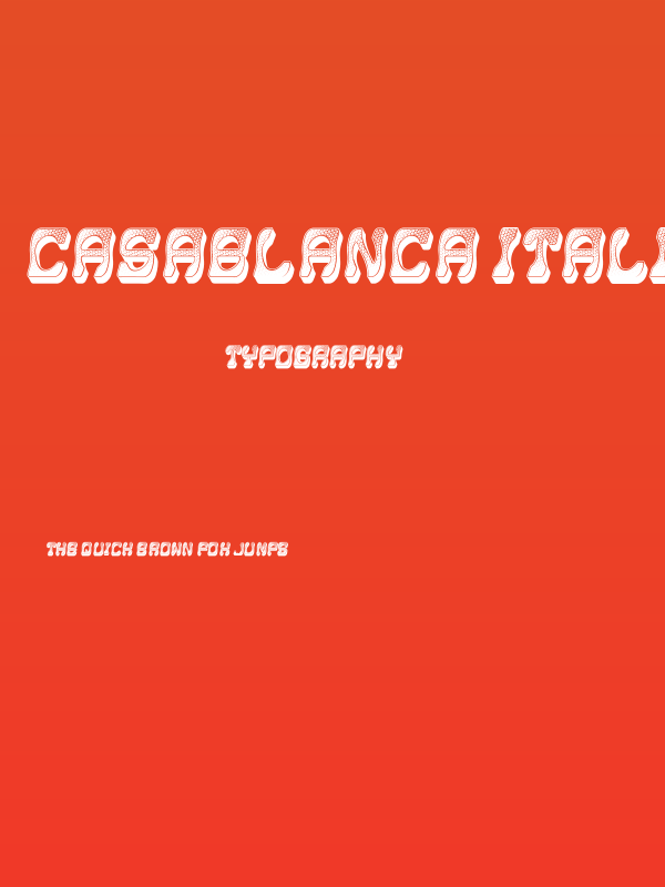 Casablanca Italic Poster