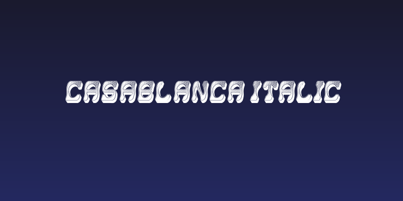 Casablanca Italic Social Header