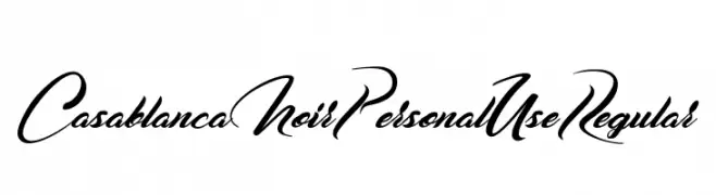 Casablanca Noir Personal Use Regular  Frei Schriftart Herunterladen