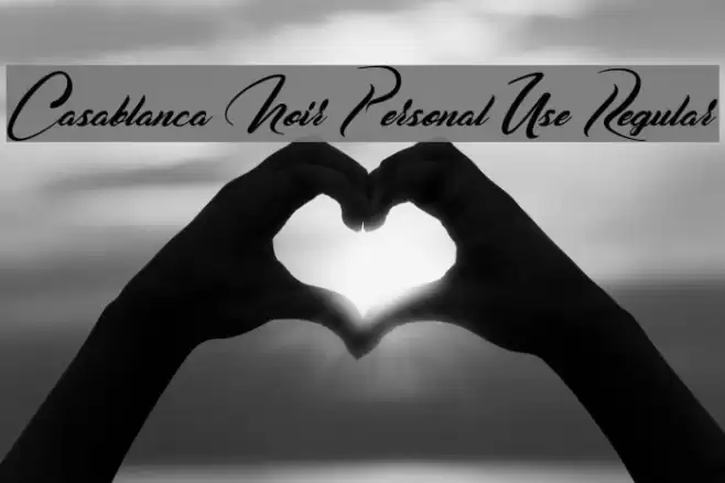 Casablanca Noir Personal Use Regular Font examples