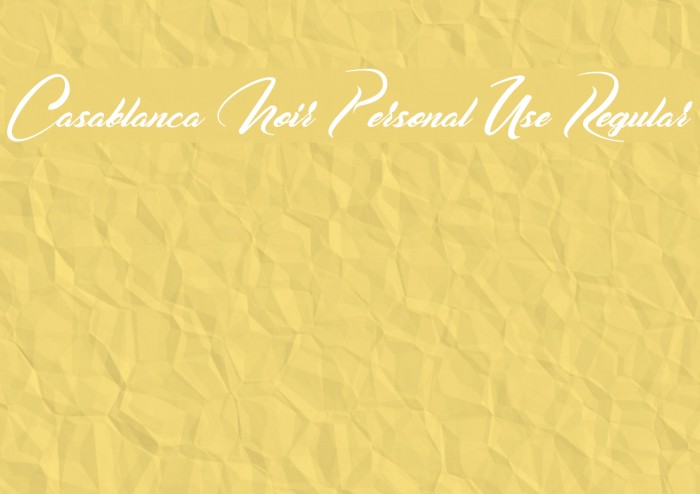 Casablanca Noir Personal Use Regular Example 2