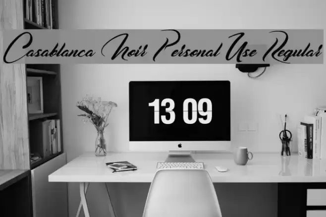 Casablanca Noir Personal Use Regular Font examples