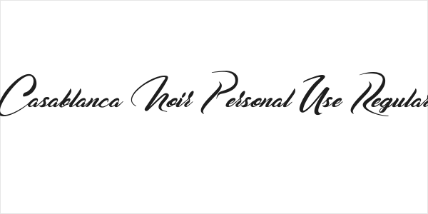 Casablanca Noir Personal Use Regular Logo