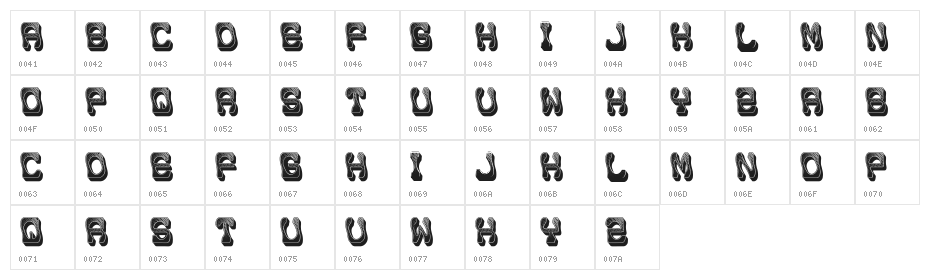 Casablanca Regular Character Map
