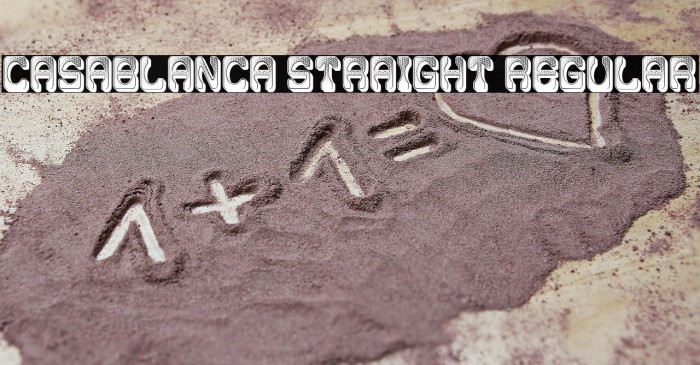 Casablanca Straight Regular Example 3