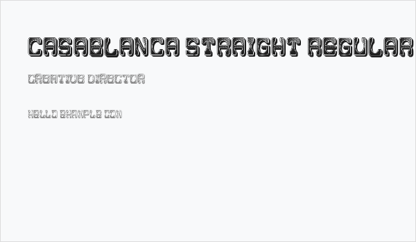 Casablanca Straight Regular Business Card