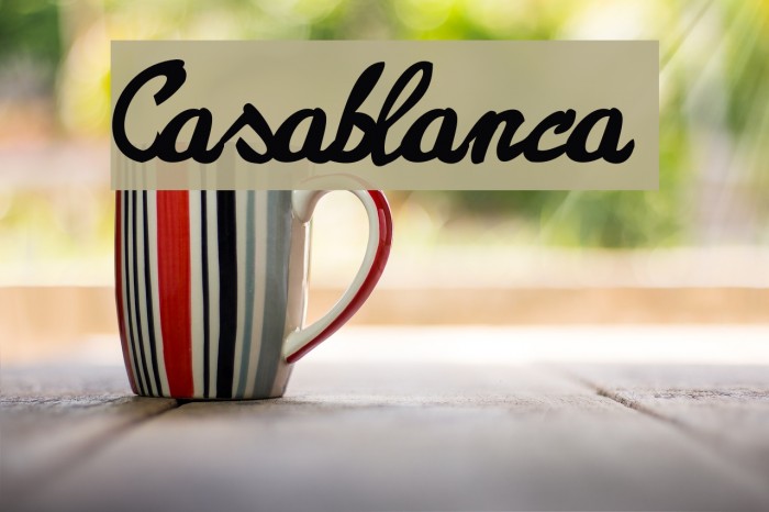 Casablanca Font examples
