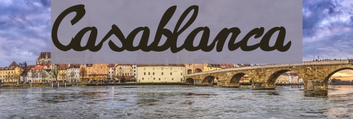 Casablanca Font examples