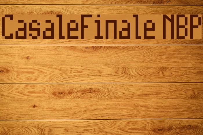 CasaleFinale NBP Font examples