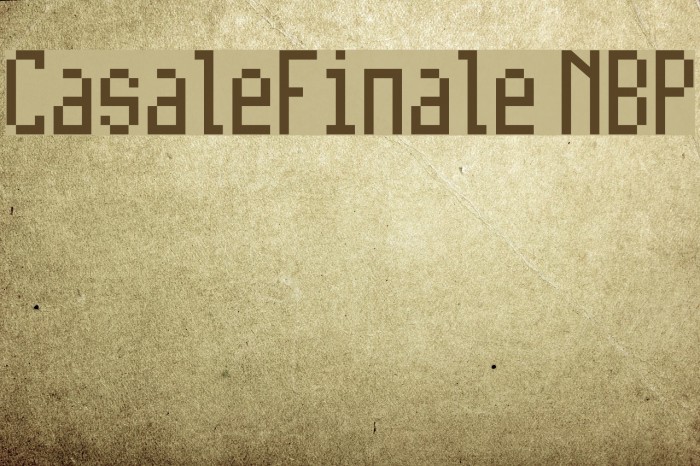 CasaleFinale NBP Font examples