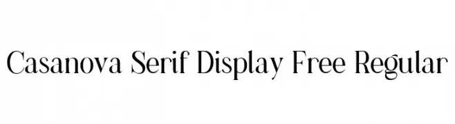 Casanova Serif Display Free Regular  les polices de caractères gratuit tlcharger