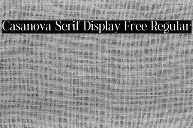 Casanova Serif Display Free Regular Font examples