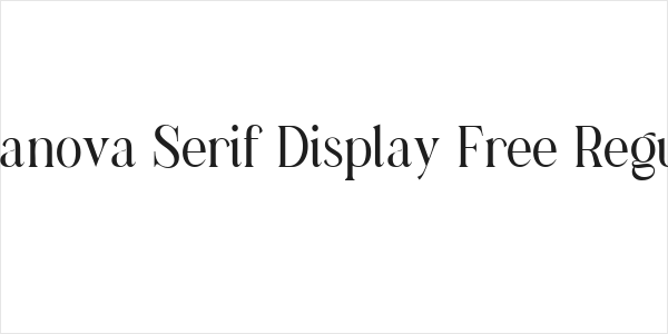 Casanova Serif Display Free Regular Logo