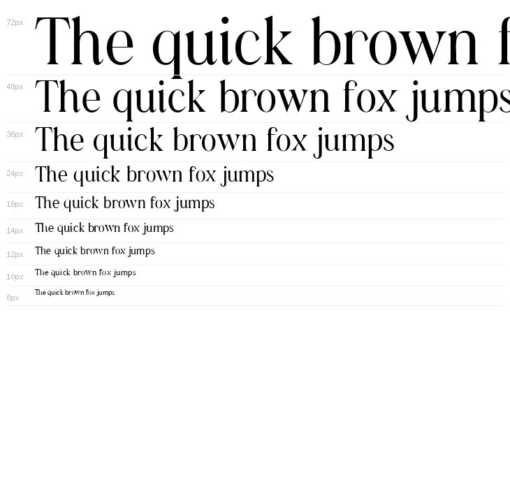 Casanova Serif Display Free Regular Waterfall