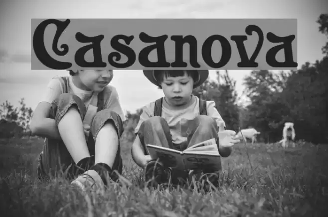 Casanova Font examples