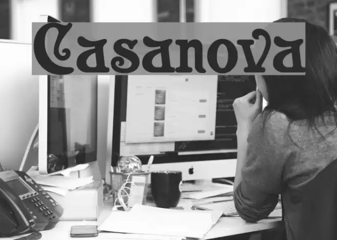 Casanova Font examples
