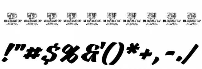 Casat Cap Bold PERSONAL USE Font OTHER CHARS