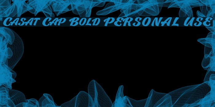 Casat Cap Bold PERSONAL USE Font examples