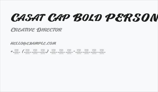 Casat Cap Bold PERSONAL USE Business Card
