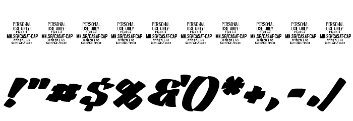 Casat Cap Fat PERSONAL USE Font OTHER CHARS