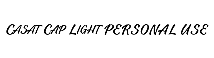 Casat Cap Light PERSONAL USE Font